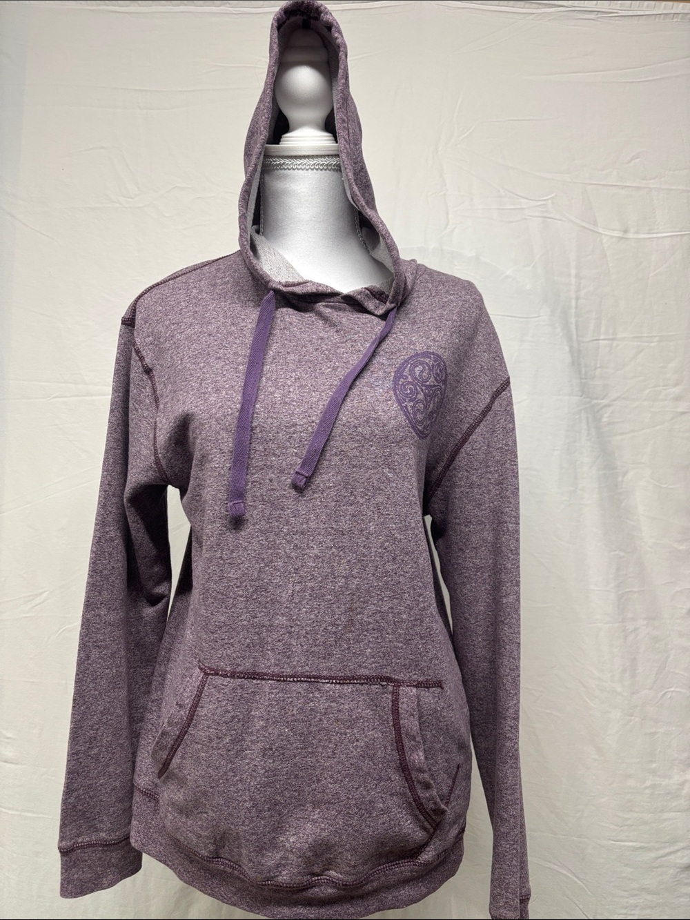 Cozy Lavender Pullover Hoodie with Front Pocket